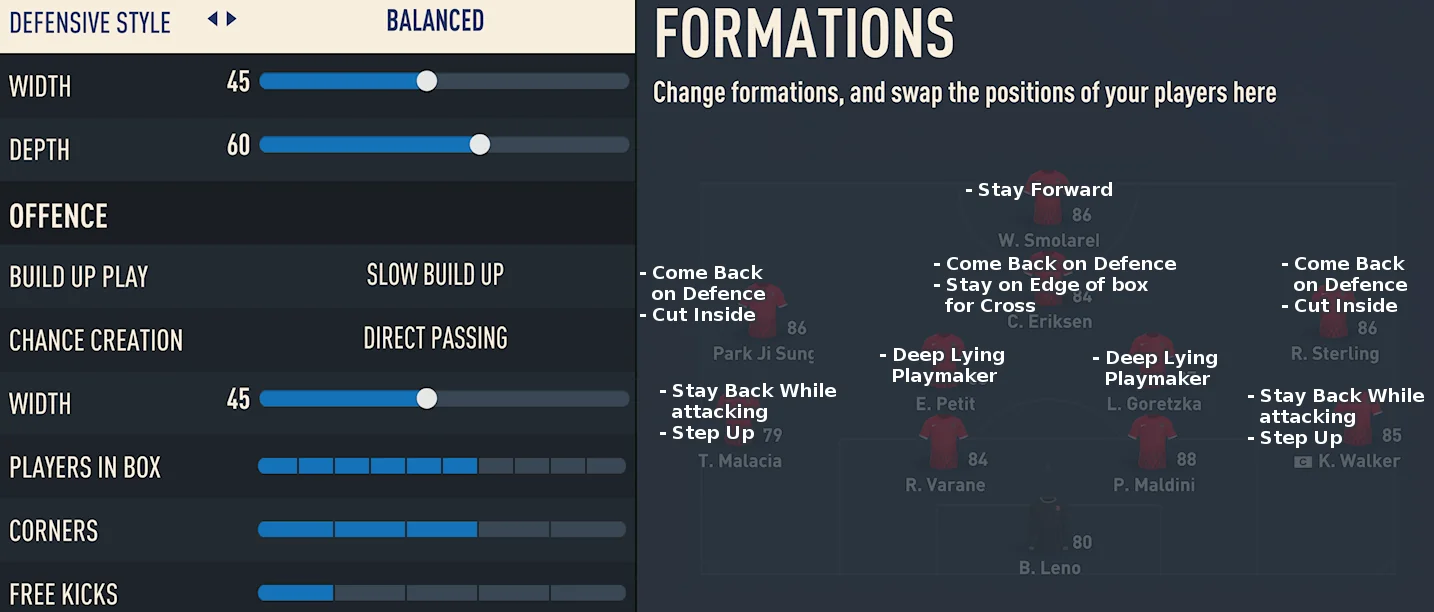 FIFA 18 Custom Tactics Setup